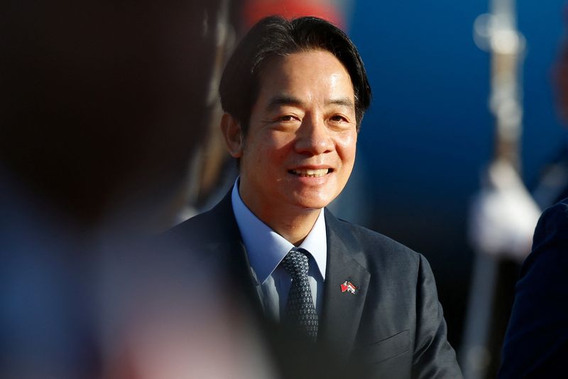 &copy; Reuters. Taiwan's Vice President William Lai arrives to attend the inauguration of Paraguay's President-elect Santiago Pena, in Luque, Paraguay August 14, 2023. REUTERS/Cesar Olmedo