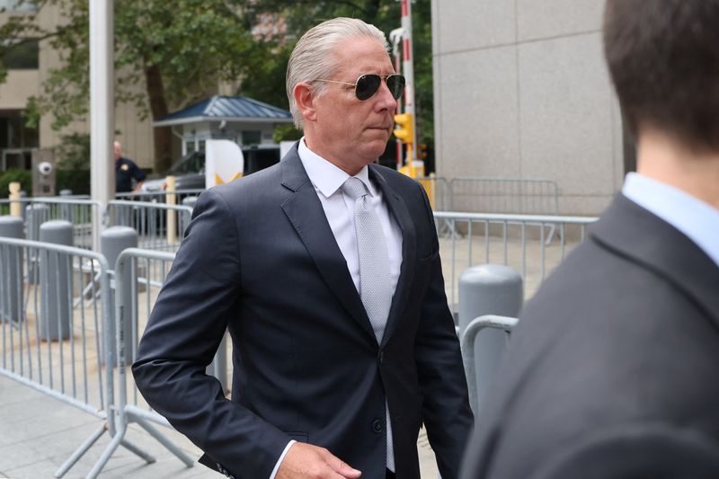 &copy; Reuters. Charles McGonigal, a former FBI official who has been charged with working for sanctioned Russian oligarch Oleg Deripaska, arrives at Federal Court in New York City, U.S., August 15, 2023.  REUTERS/Brendan McDermid