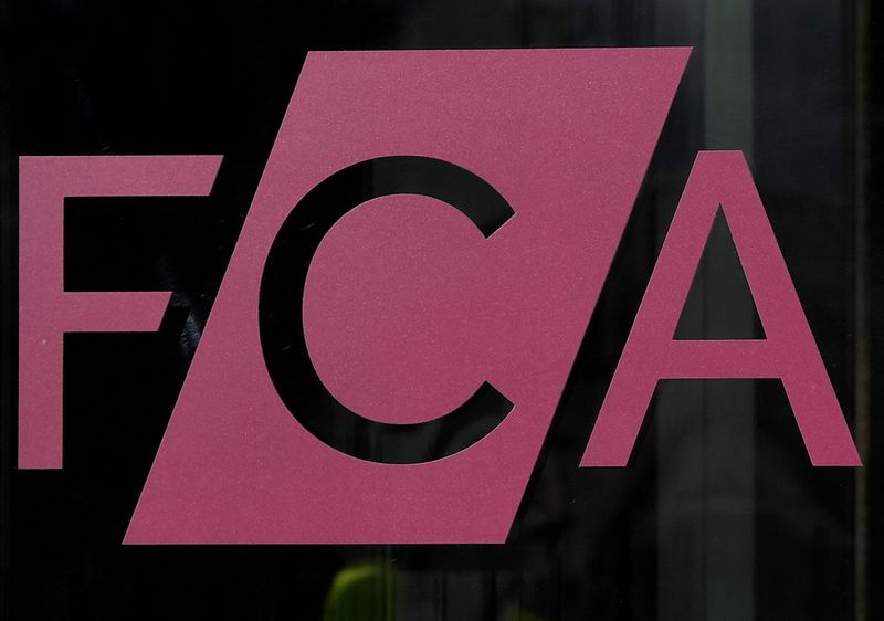&copy; Reuters. FILE PHOTO: Signage is seen for the FCA (Financial Conduct Authority), the UK's financial regulatory body, at their head offices in London, Britain March 10, 2022. REUTERS/Toby Melville/File Photo