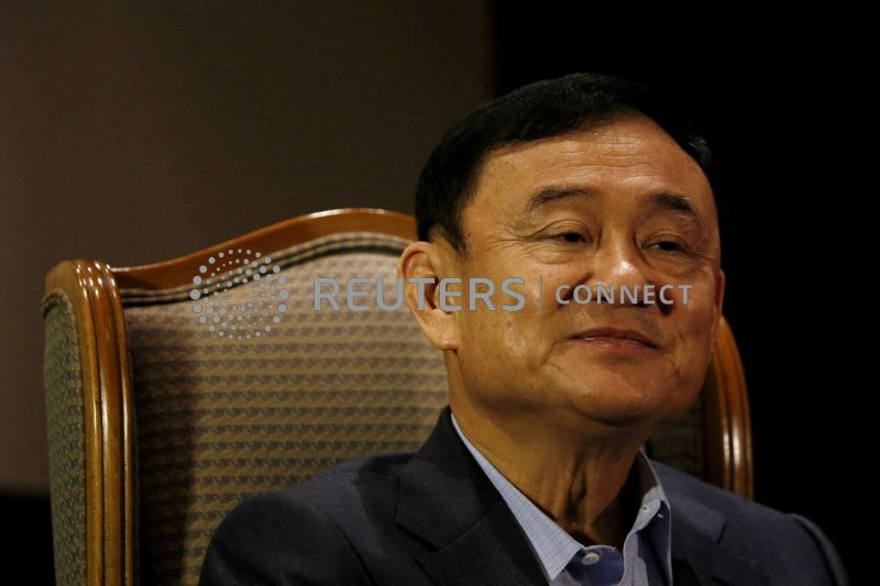 &copy; Reuters. تاكسين شيناواترا رئيس الوزراء التايلاندي الأسبق في صورة من أرشيف رويترز 