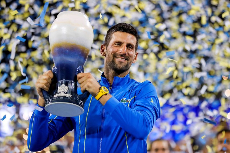 &copy; Reuters. Djokovic vence Alcaraz e conquista título de Cincinnati
 20/8/2023    Katie Stratman-USA TODAY Sports 