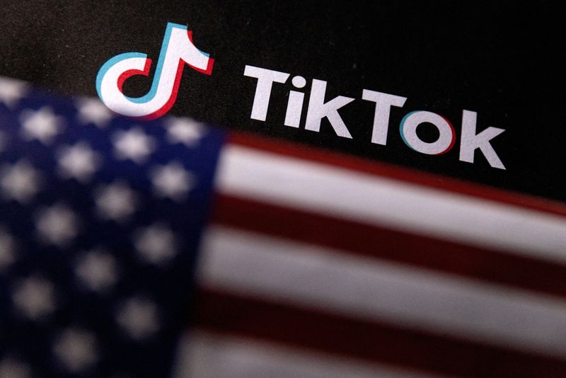 &copy; Reuters. FILE PHOTO: U.S. flag and TikTok logo are seen in this illustration taken, June 2, 2023. REUTERS/Dado Ruvic/Illustration/File Photo