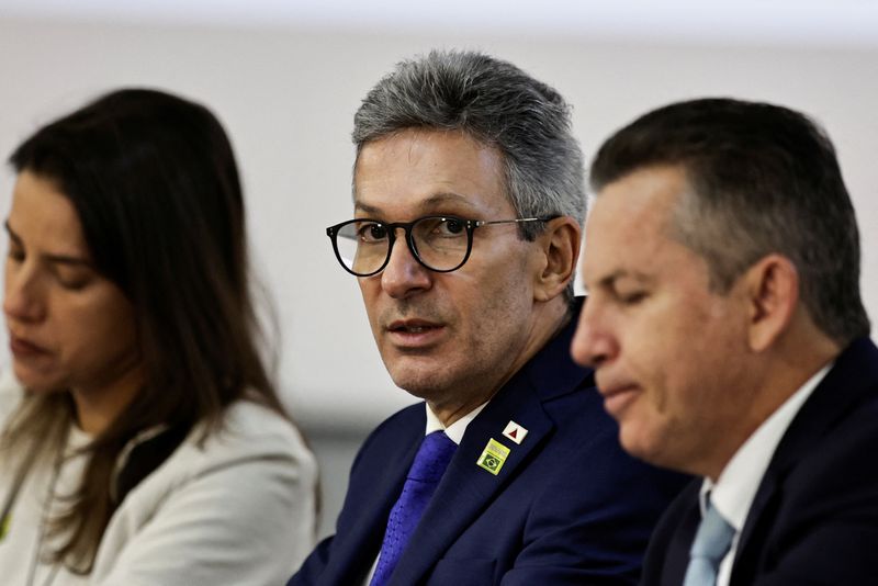 &copy; Reuters. Governador de Minas Gerais, Romeu Zema, durante reunião em Brasília
27/01/2023 REUTERS/Ueslei Marcelino