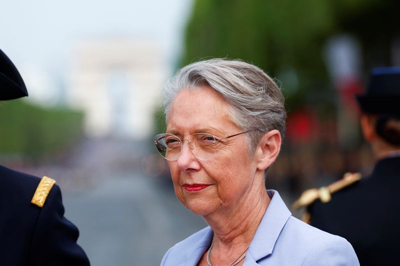 &copy; Reuters. La Première ministre française Elisabeth Borne à Paris, France. /Photo prise le 14 juillet 2023/REUTERS/Gonzalo Fuentes