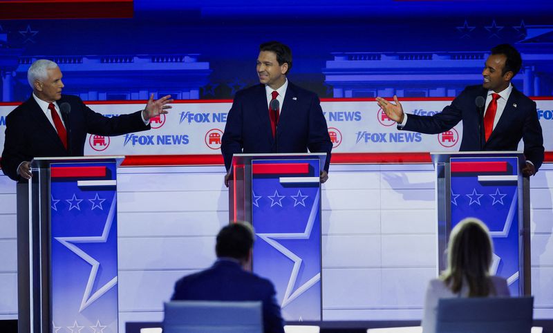 &copy; Reuters. Debate entre republicanos em Milwaukee
 23/8/2023   REUTERS/Brian Snyder