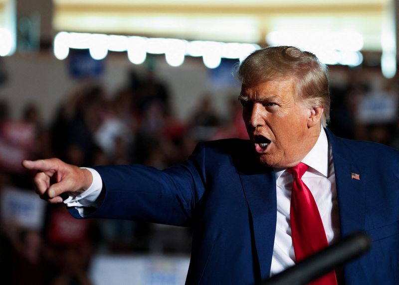 &copy; Reuters. Ex-presidente Donald Trump durante comício em Erie, Pensilvânia
29/07/2023
REUTERS/Lindsay DeDario