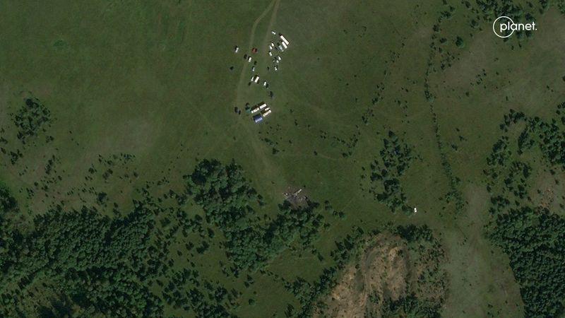 &copy; Reuters. A satellite image shows the area where the private jet linked to Wagner mercenary chief Yevgeny Prigozhin crashed near Kuzhenkino, in the Tver region, Russia, August 24, 2023, in this handout picture. PLANET LABS PBC/Handout via REUTERS 
