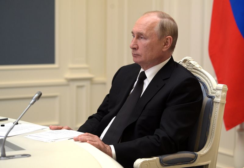 &copy; Reuters. ロシアのプーチン大統領は、ロシアはアフリカ諸国との関係を深める意向があり、食料と燃料の供給で信頼できるパートナーであり続けると主張した。２０２１年９月、モスクワで撮影（２