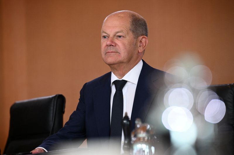 &copy; Reuters. German Chancellor Olaf Scholz attends the weekly cabinet meeting at the Chancellery in Berlin, Germany August 23, 2023. REUTERS/Annegret Hilse