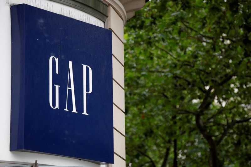 &copy; Reuters. FILE PHOTO: The Gap logo is seen on the front of the company's store in Paris, France, July 1, 2021. REUTERS/Sarah Meyssonnier/File Photo