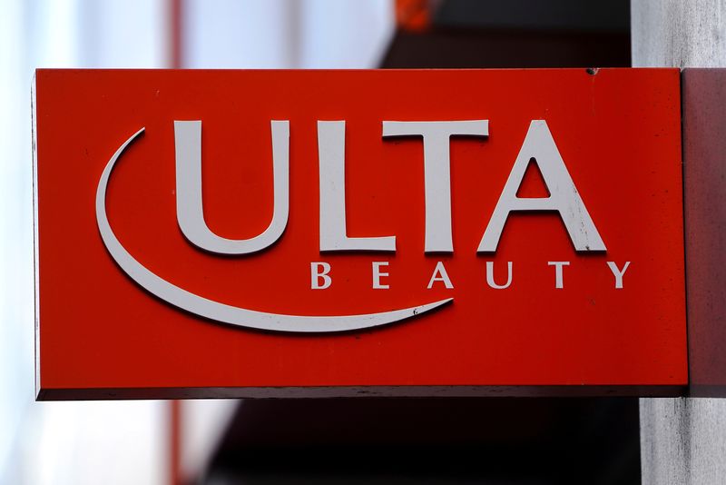 &copy; Reuters. An Ulta Beauty store sign is pictured in the Manhattan borough of New York City, New York, U.S., March 8, 2022.  REUTERS/Carlo Allegri/file photo
