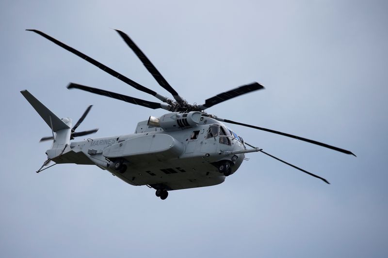 &copy; Reuters. A Sikorsky CH-53K King Stallion helicopter is seen in Berlin, Germany, April 26, 2018. REUTERS/Axel Schmidt/file photo