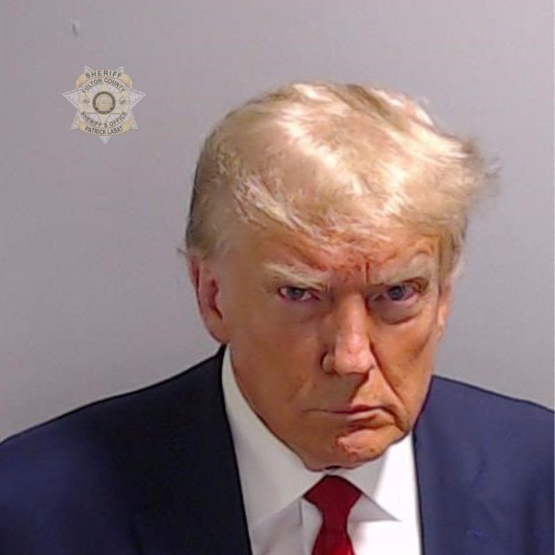 &copy; Reuters. Photo d'identité judiciaire ("mug shot") de Donald Trump. /Photo prise le 24 août 2023 à Atlanta, Etats-Unis/REUTERS/Fulton County Sheriff's Office