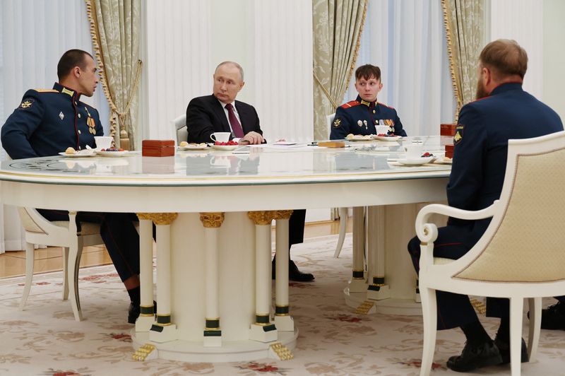 &copy; Reuters. Putin durante reunião em Moscou
 24/8/2023   Sputnik/Mikhail Klimentyev/Kremlin via REUTERS