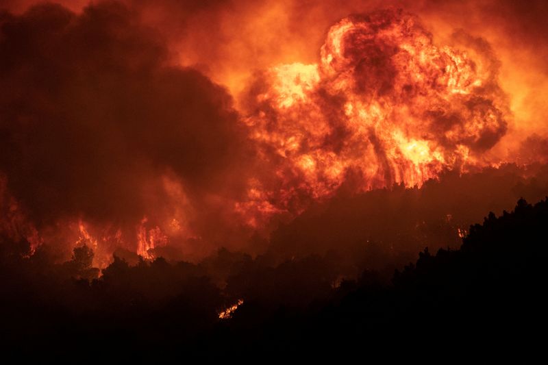 &copy; Reuters. Incêndio perto de Atenas
 24/8/2023   REUTERS/Nicolas Economou