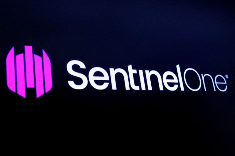 &copy; Reuters. FILE PHOTO: The logo for SentinelOne Inc, a cybersecurity firm, is displayed on a screen during the company’s IPO at the New York Stock Exchange (NYSE) in New York City, U.S., June 30, 2021.  REUTERS/Brendan McDermid/File Photo