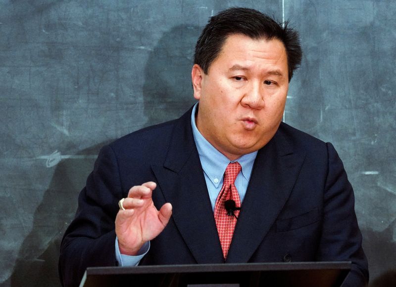 &copy; Reuters. FILE PHOTO: Judge James Ho speaks during The William F. Buckley, Jr. Program at Yale University in New Haven, Connecticut, U.S., November 30, 2022.  REUTERS/Michelle McLoughlin/File Photo