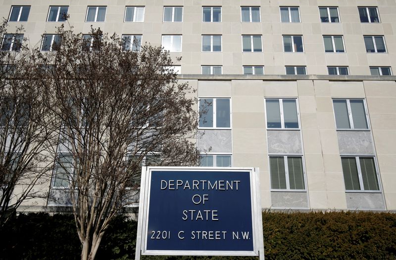 &copy; Reuters. FILE PHOTO: The U.S. State Department Building is pictured in Washington, U.S., January 26, 2017. REUTERS/Joshua Roberts/File Photo