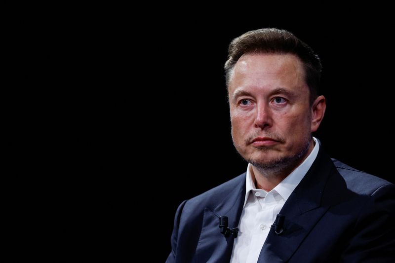 &copy; Reuters. Elon Musk, Chief Executive Officer of SpaceX and Tesla and owner of Twitter, looks on as he attends the Viva Technology conference dedicated to innovation and startups at the Porte de Versailles exhibition centre in Paris, France, June 16, 2023. REUTERS/G