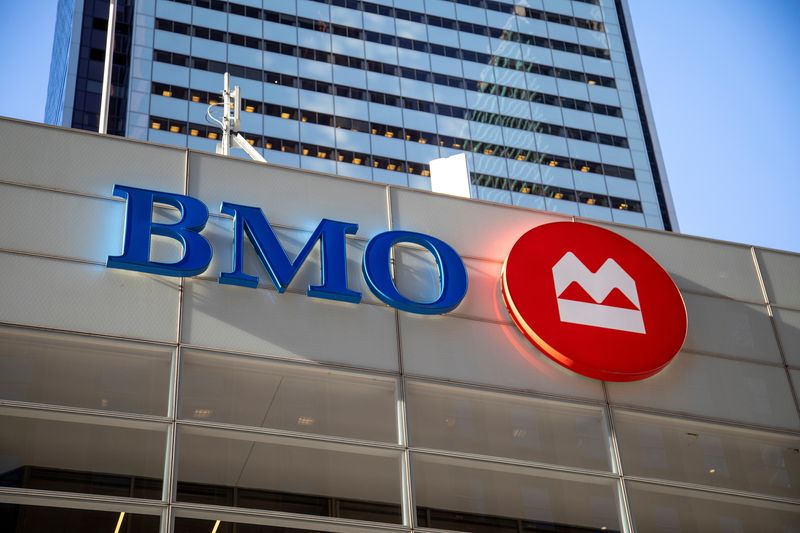 &copy; Reuters. FILE PHOTO: A sign for the Bank of Montreal in Toronto, Ontario, Canada December 13, 2021.  REUTERS/Carlos Osorio