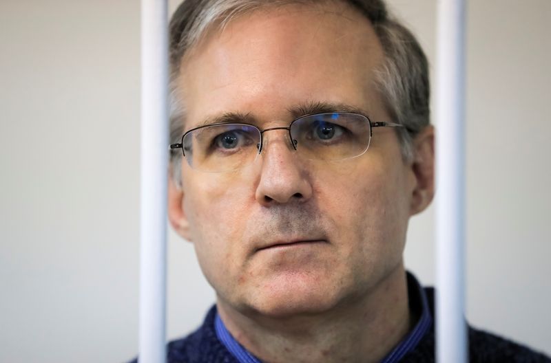 &copy; Reuters. FILE PHOTO: Former U.S. Marine Paul Whelan, who was detained and accused of espionage, stands inside a defendants' cage during a court hearing on extending his pre-trial detention, in Moscow, Russia October 24, 2019.  REUTERS/Tatyana Makeyeva