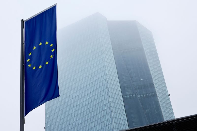 &copy; Reuters. The building of the European Central Bank (ECB) is seen amid a fog before the monthly news conference following the ECB's monetary policy meeting in Frankfurt, Germany December 15, 2022.  REUTERS/Wolfgang Rattay