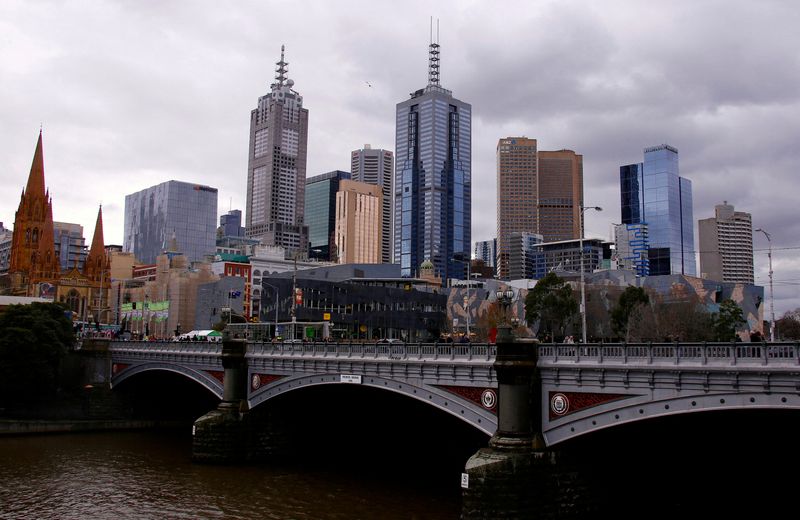 &copy; Reuters. FILE PHOTO: The central business district (CBD) of Melbourne can be seen from the area located along the Yarra River called Southbank located in Melbourne, Australia, July 27, 2016.  REUTERS/David Gray/File Photo