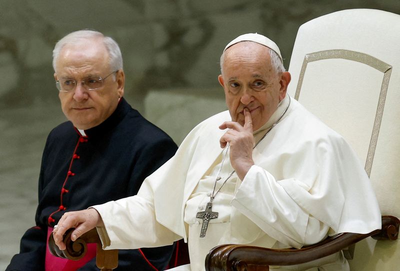 &copy; Reuters. Papa Francisco durante audiência no Vaticano
30/08/2023
REUTERS/Remo Casilli