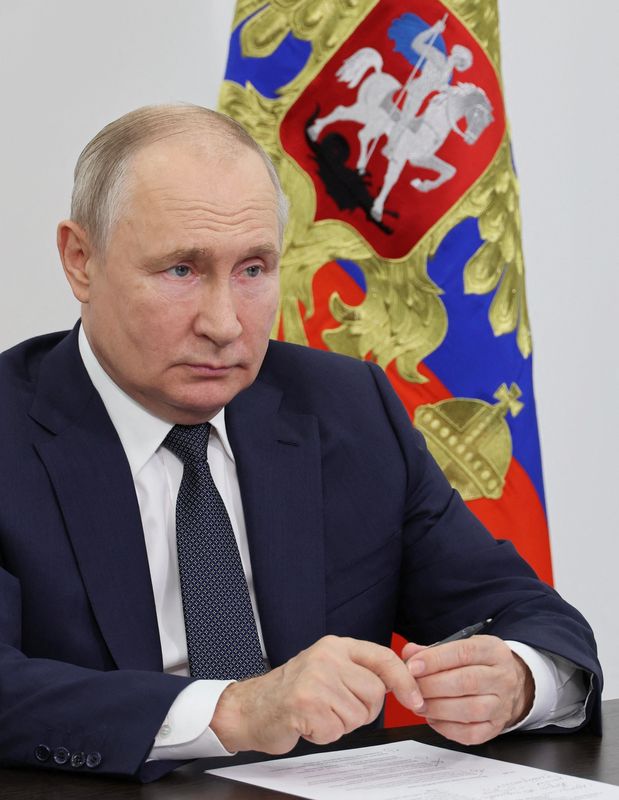 &copy; Reuters. Presidente russo Vladimir Putin em Solnechnogorsk
 1/9/2023   Sputnik/Mikhail Klimentyev/Kremlin via REUTERS