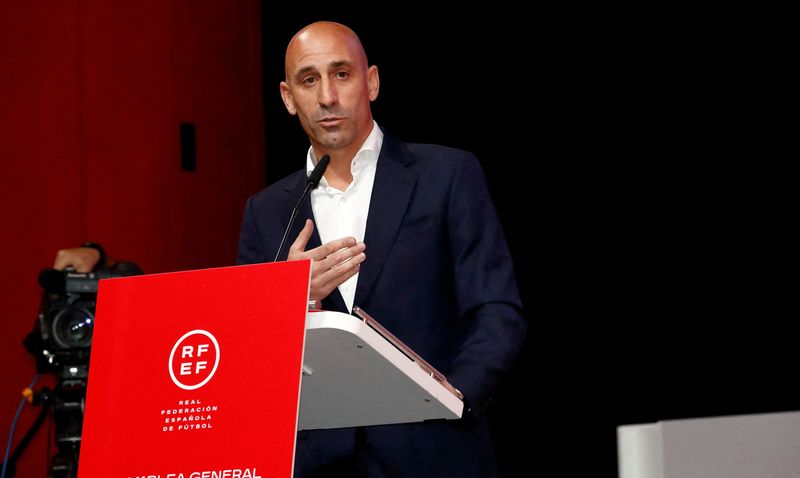 &copy; Reuters. Presidente da federação de futebol espanhola, Luis Rubiales
25/08/2023
RFEF/Divulgação via REUTERS