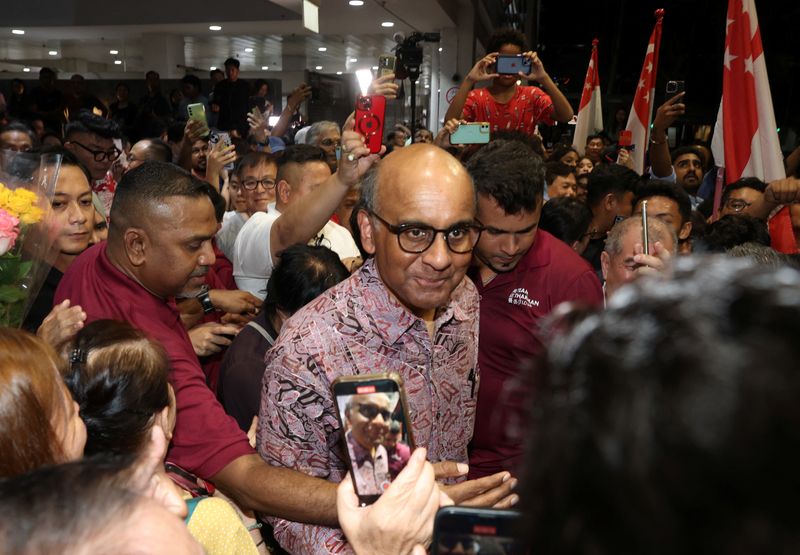 &copy; Reuters. Tharman Shanmugaratnam vence eleição presidencial em Cingapura
01/09/2023
REUTERS/Edgar Su