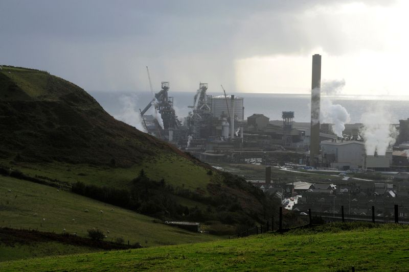 &copy; Reuters. FILE PHOTO: The Tata Steel plant is seen in Port Talbot, south Wales, November 23, 2012. REUTERS/Rebecca Naden/File Photo