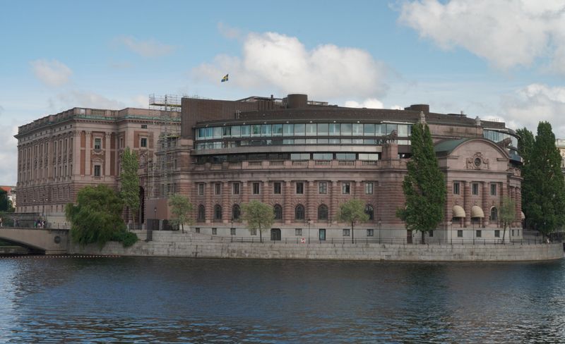 &copy; Reuters. FILE PHOTO-A view of the Swedish Parliament House in Stockholm, Sweden, July 16, 2023. REUTERS/Tom Little/File Photo
