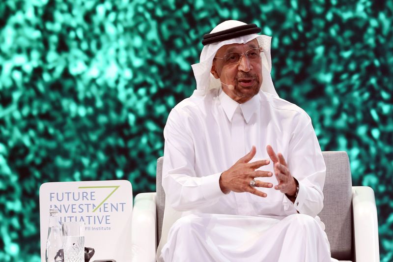 &copy; Reuters. وزير الاستثمار السعودي خالد الفالح خلال مؤتمر في الرياض. صورة من أرشيف رويترز.