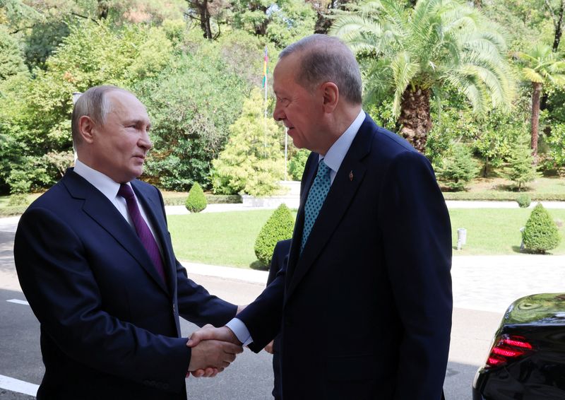 &copy; Reuters. Putin e Erdogan em Sochi
 4/9/2023  Murat Cetinmuhurdar/PPO/Divulgação via REUTERS