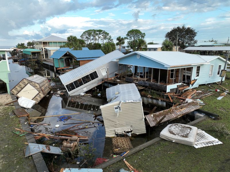&copy; Reuters. View of a damaged property after the arrival of Hurricane Idalia in Horseshoe Beach, Florida, U.S., August 31, 2023. REUTERS/Julio Cesar Chavez/File Photo