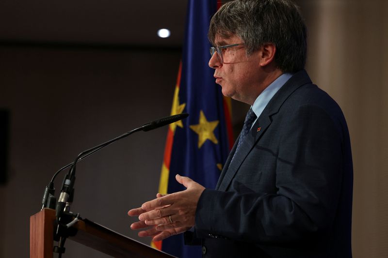 &copy; Reuters. Líder catalão Carles Puigdemont em Bruxelas
 5/9/2023   REUTERS/Yves Herman