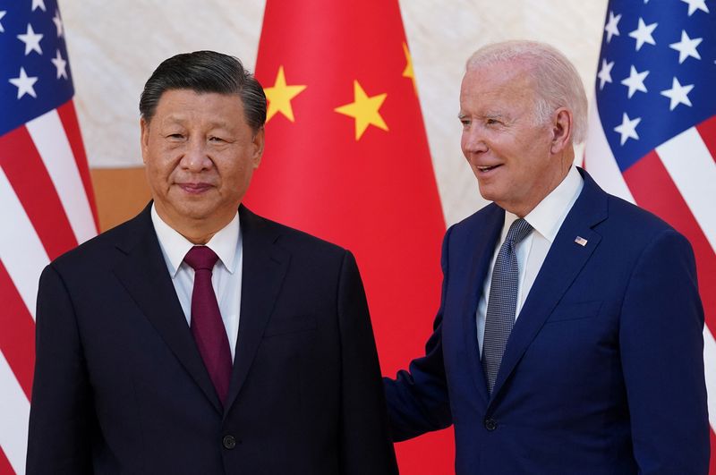 &copy; Reuters. Joe Biden e Xi Jinping em Bali
 14/11/2022  REUTERS/Kevin Lamarque