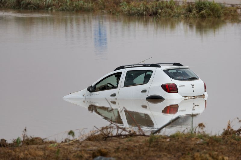 &copy; Reuters. Photo des dégâts causés par les inondations en Espagne. /Photo prise le 4 septembre 2023 à Villamiel, Espagne/REUTERS/Isabel Infantes