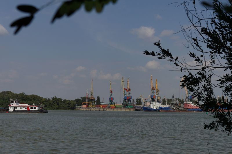 &copy; Reuters. ميناء إسماعيل  في مدينة بلاورو برومانيا يوم الثلاثاء. تصوير: أندريا كامبينو-رويترز.