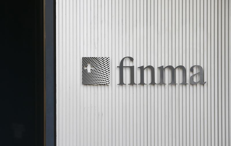 &copy; Reuters. The logo of Swiss Financial Market Supervisory Authority FINMA is seen outside their headquarters in Bern, Switzerland April 5, 2016. REUTERS/Ruben Sprich/File photo