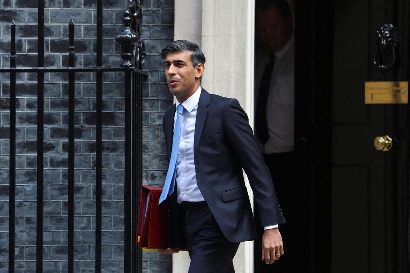 &copy; Reuters. British Prime Minister Rishi Sunak walks at Downing Street in London, Britain September 6, 2023. REUTERS/Susannah Ireland