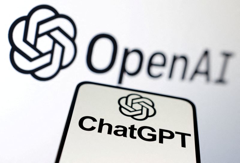 &copy; Reuters. FILE PHOTO: OpenAI and ChatGPT logos are seen in this illustration taken, February 3, 2023. REUTERS/Dado Ruvic/Illustration//File Photo