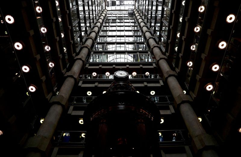 &copy; Reuters. FILE PHOTO: The interior of the Lloyd's of London building is seen in the City of London financial district in London, Britain, April 16, 2019. REUTERS/Hannah McKay//File Photo