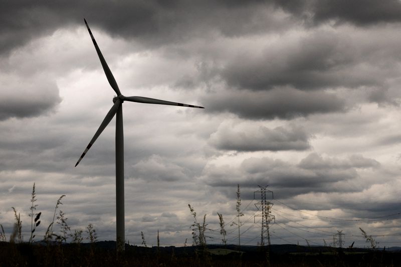 &copy; Reuters. FILE PHOTO: A power-generating windmill turbine owned by Ikea Retail is pictured near Rymanow, Poland, June 12, 2023. REUTERS/Kuba Stezycki/File Photo