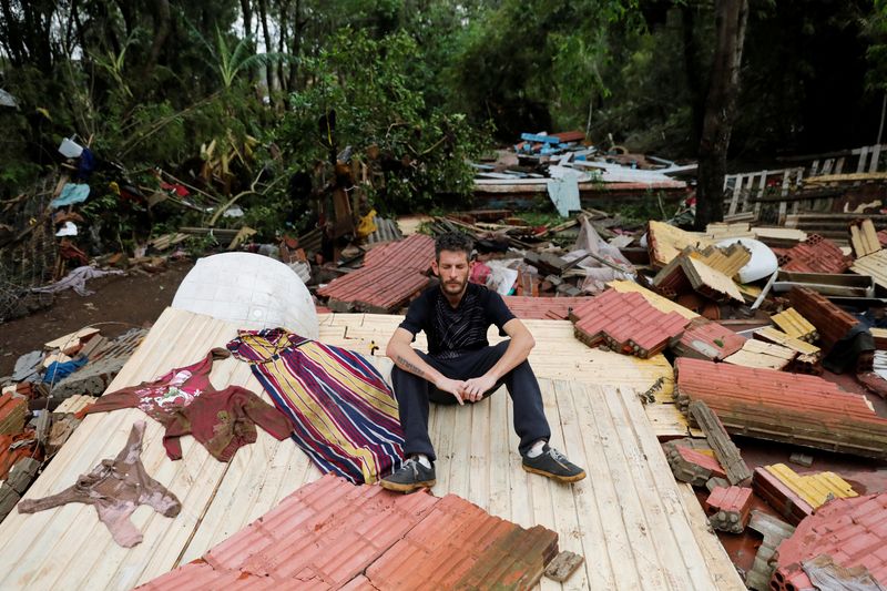 Brazilians, battered by tropical cyclone, begin to rebuild their lives