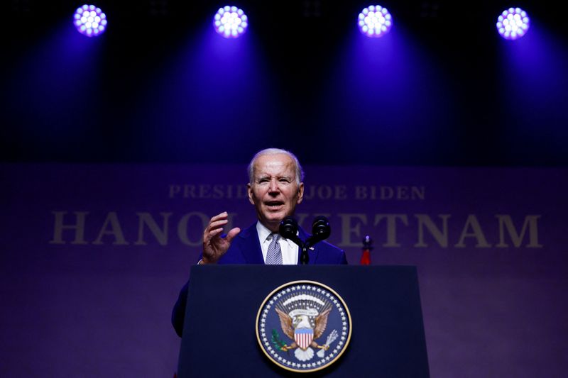 &copy; Reuters. U.S. President Joe Biden holds a press conference in Hanoi, Vietnam, September 10, 2023. REUTERS/Evelyn Hockstein
