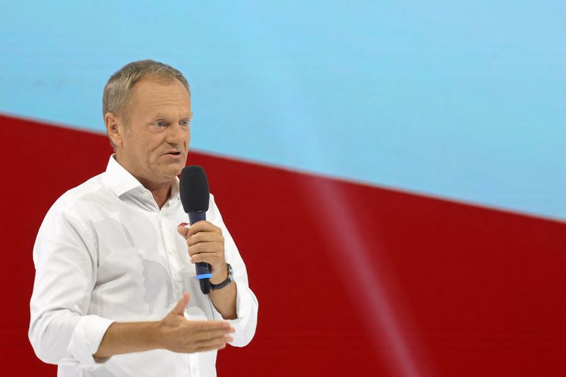 &copy; Reuters. Donald Tusk, líder do Plataforma Cívica, partido de oposição na Polônia, discursa durante convenção do partido em Tarnow, na Polônia
09/09/2023 Jakub Porzycki/Agencja Wyborcza.pl via REUTERS