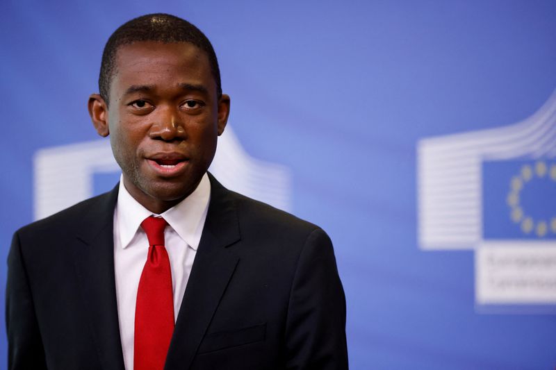 © Reuters. FILE PHOTO: U.S. Deputy Treasury Secretary Wally Adeyemo speaks during a joint news conference in Brussels, Belgium March 29, 2022. REUTERS/Johanna Geron/Pool/File Photo