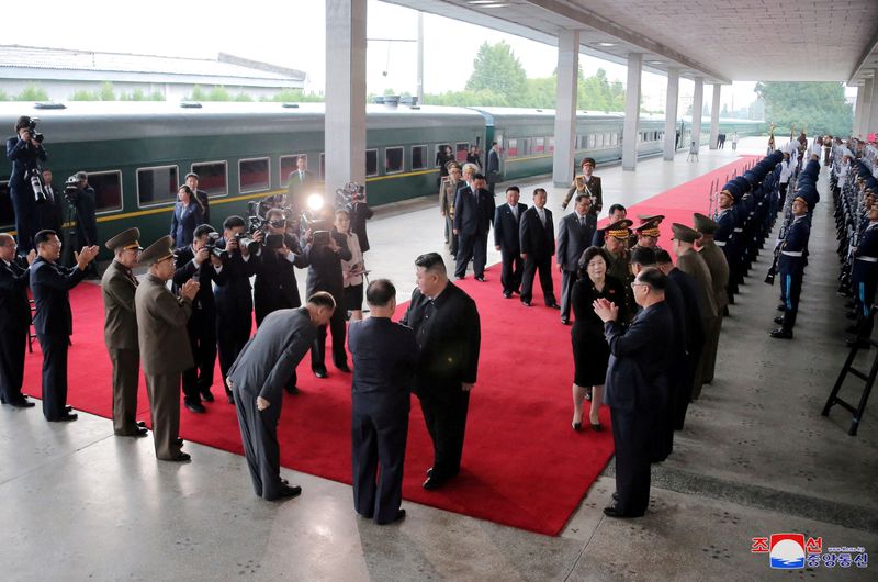 &copy; Reuters. Kim Jong Un deixa Pyongyang para visitar a Rússia
 10/9/2023     KCNA via REUTERS